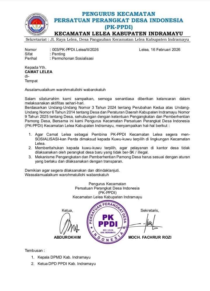 Kawal UU Desa No 3 Tahun 2024, PK PPDI Lelea Desak Sosialisasi Perda Desa ke Seluruh Kuwu